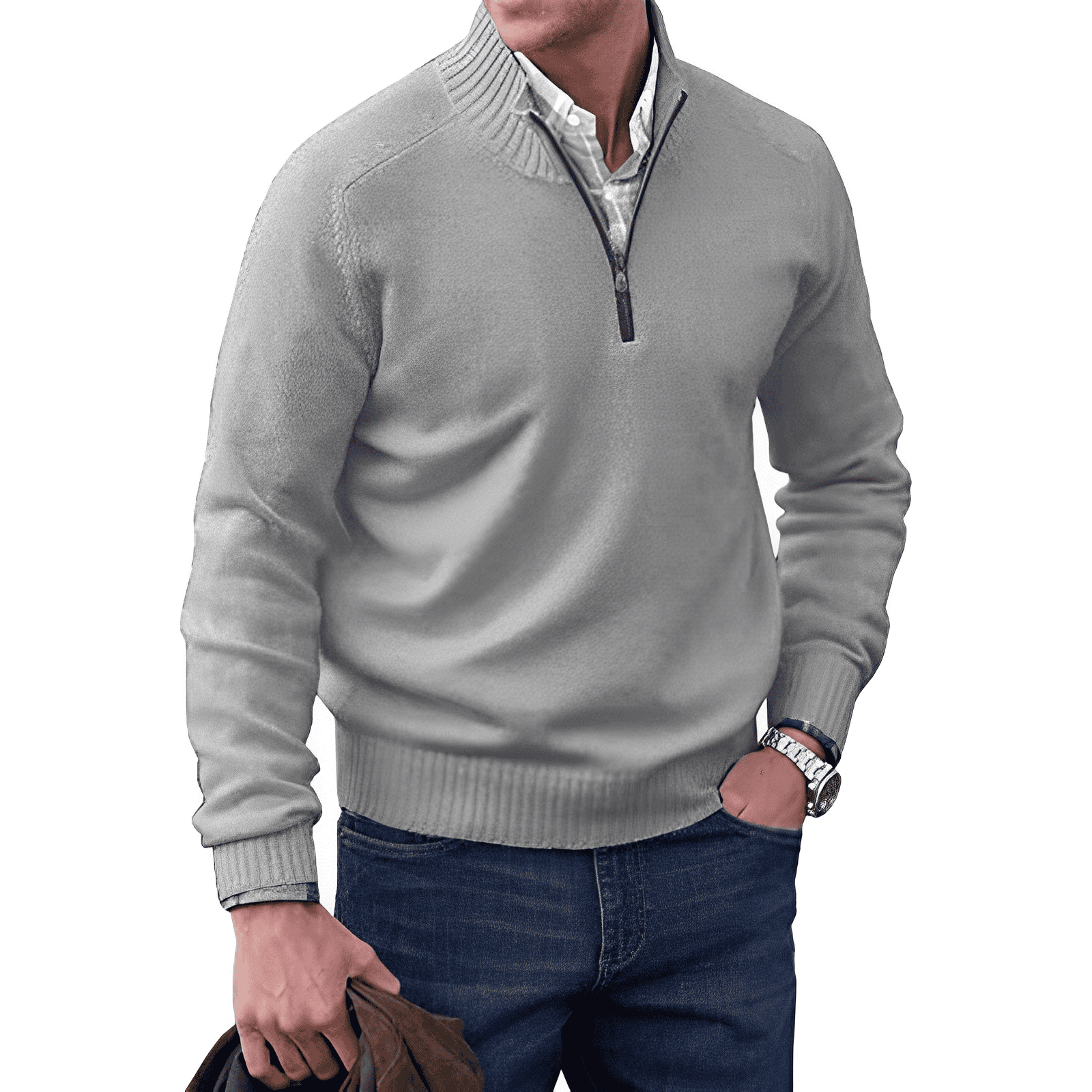 Men's comfortable long sleeve sweater-6