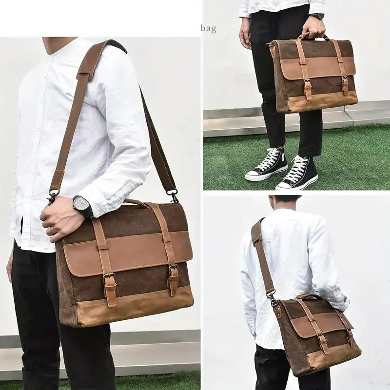 Jack | Vintage Water-Repellent Canvas Shoulder Bag Travel Bag