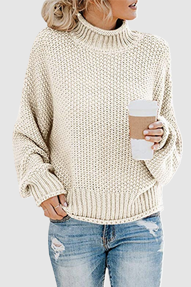 Sweater with collar and unique patchwork for women-6