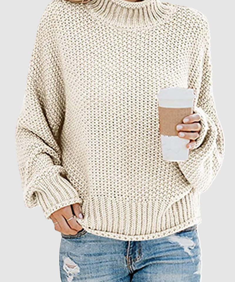Sweater with collar and unique patchwork for women-6