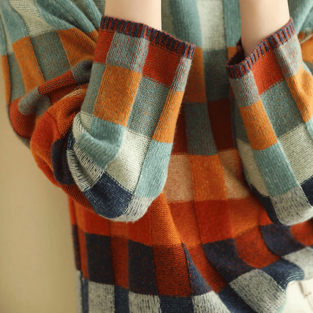 Comfortable color block sweater with a casual design-6