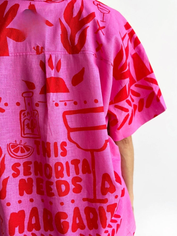 Charming Pink Short Sleeve Set | Pauline