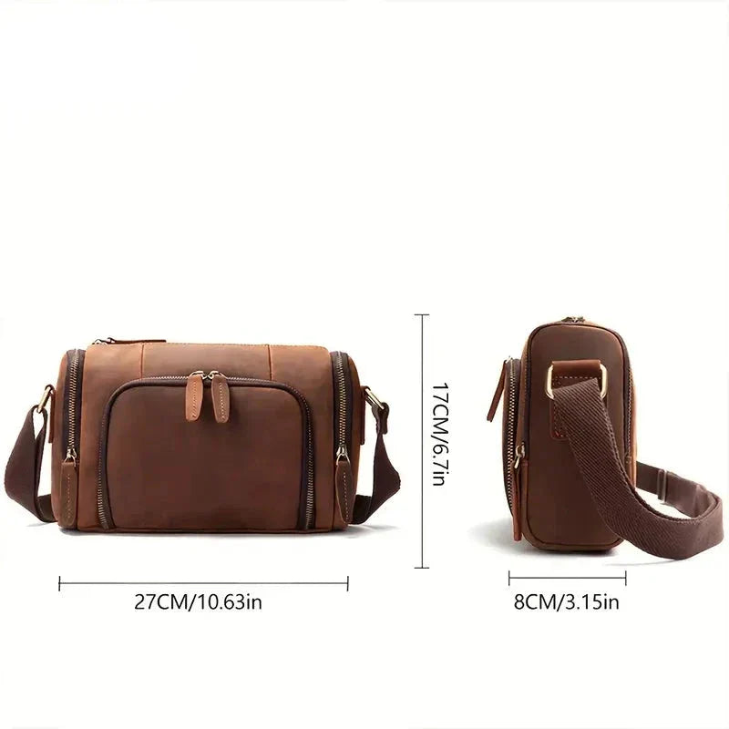 Kai | Men's Vintage Leather Crossbody Sling Travel Bag