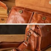Elias | Men's Cowhide Leather Crossbody Travel Messenger Bag