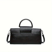 Clara | Retro Leather Shoulder Bag with Crocodile Pattern