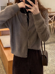 Part jacket with a circular neckline and two -tone layer cut-6