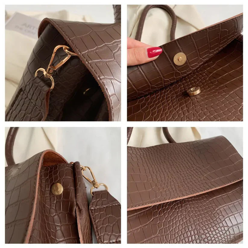 Eva | Stylish Crocodile Pattern Large Capacity Women's Shoulder Bag