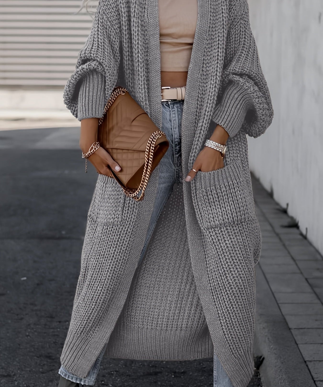 Narelle | Elegant Chunky Knit Long Cardigan
