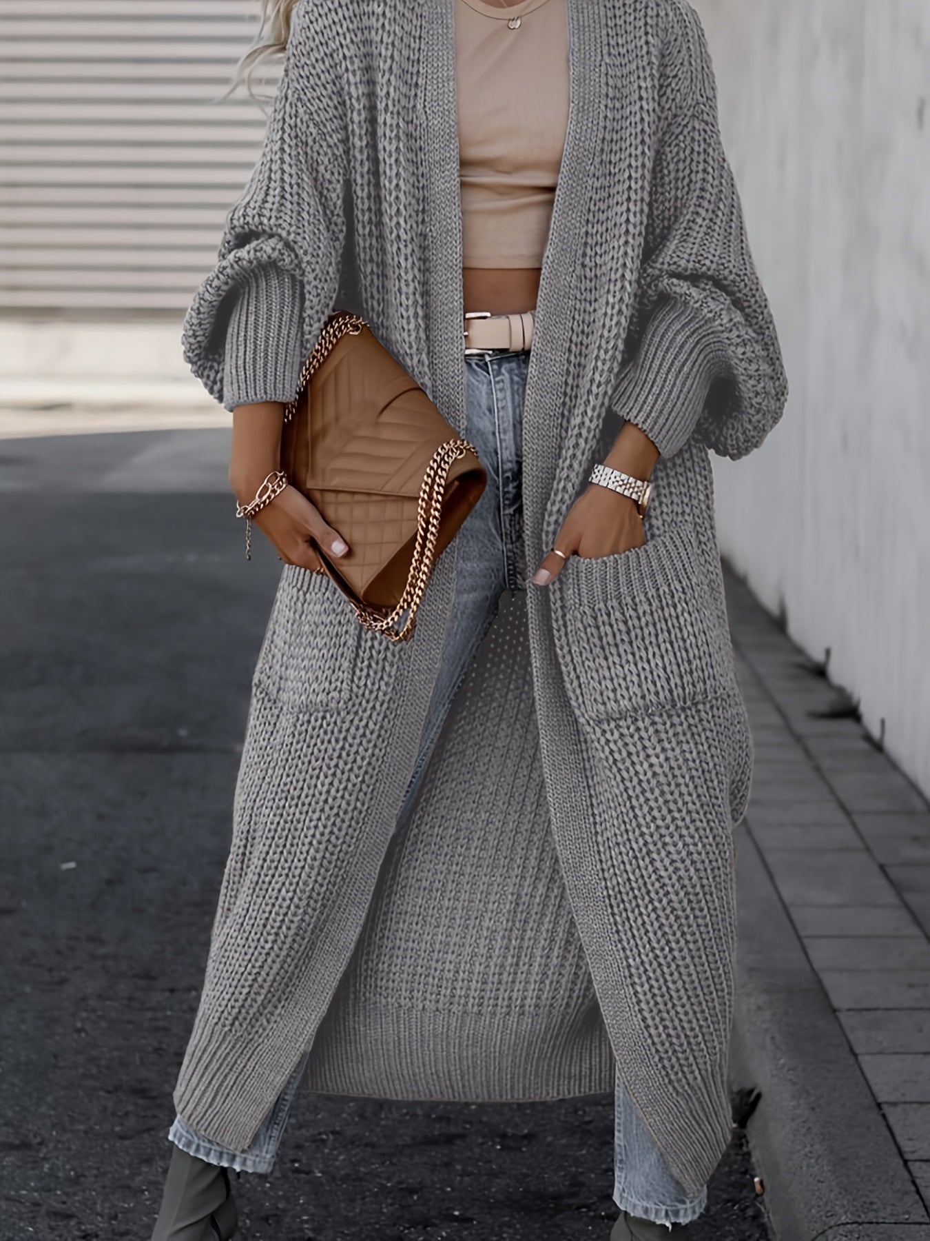 Narelle | Elegant Chunky Knit Long Cardigan