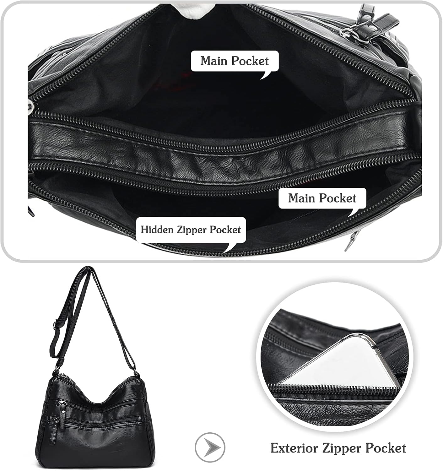 Lila | Stylish and Secure Anti-Theft Crossbody Organizer Bag