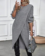 Women's sweater with wrapping room: stylish, warm and contemporary-2