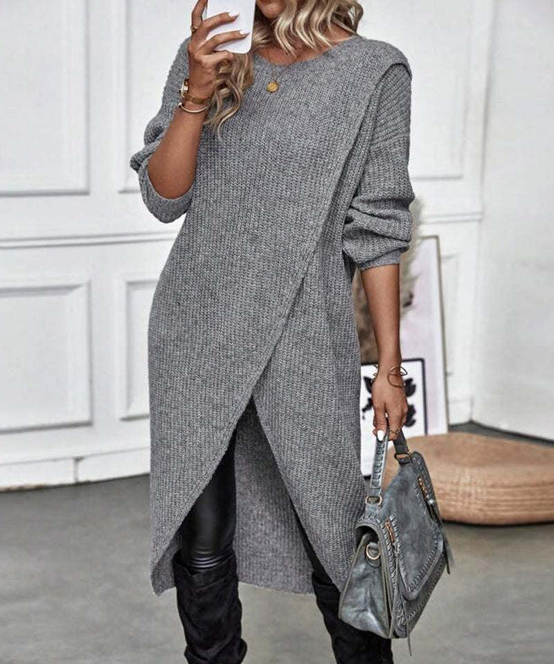Women's sweater with wrapping room: stylish, warm and contemporary-2