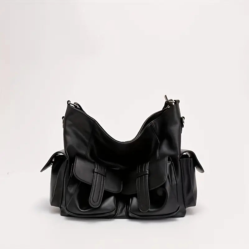 Ella | Large Capacity Punk Leather Shoulder Bag Motorcycle
