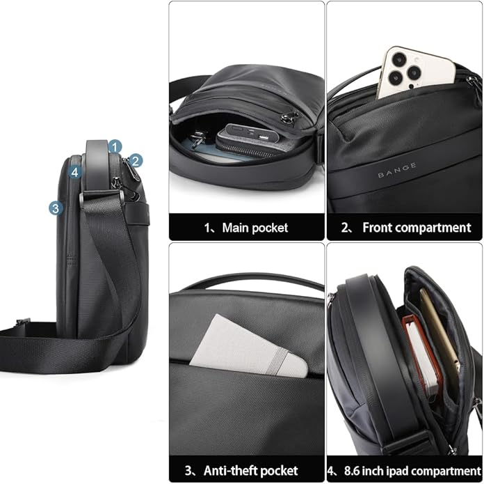 Lars | Waterproof Compact Crossbody Messenger Bag