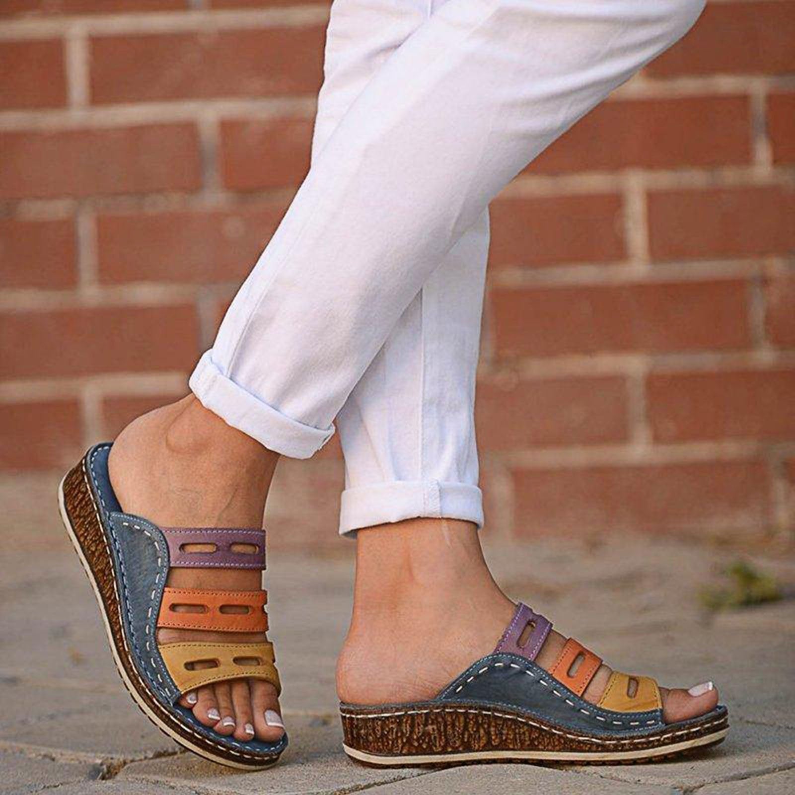 Sophia | Comfortable Supportive Tricolor Sandals for Women