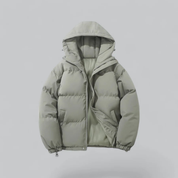 Unisex buffer short hood jacket | zipper-5