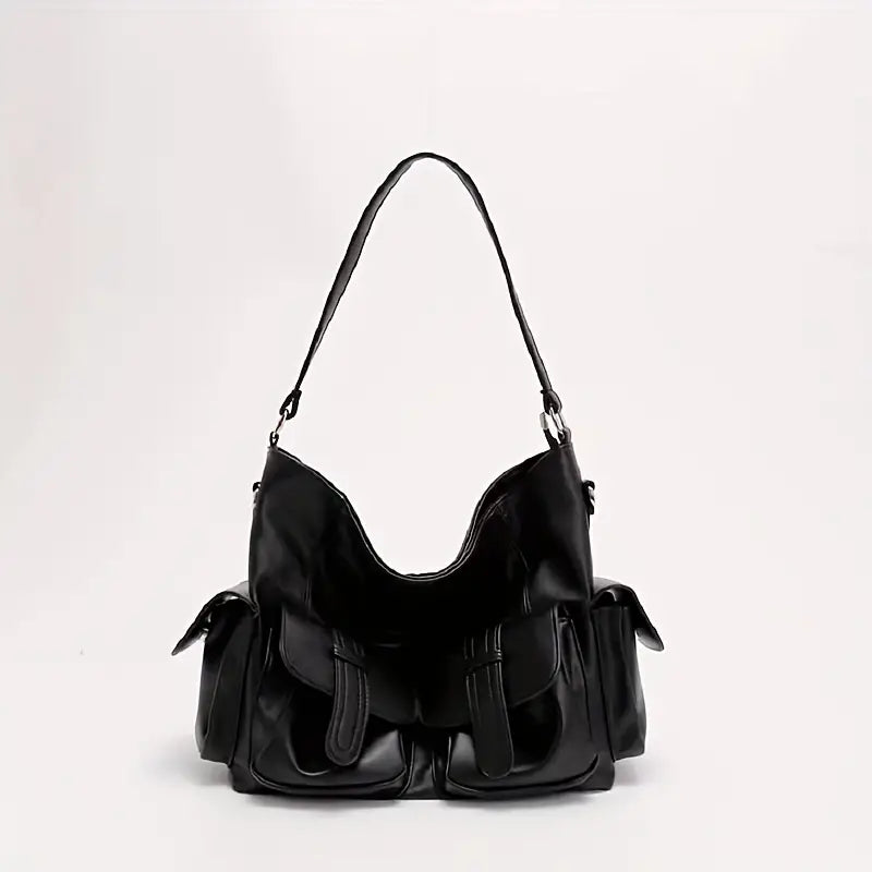 Ella | Large Capacity Punk Leather Shoulder Bag Motorcycle