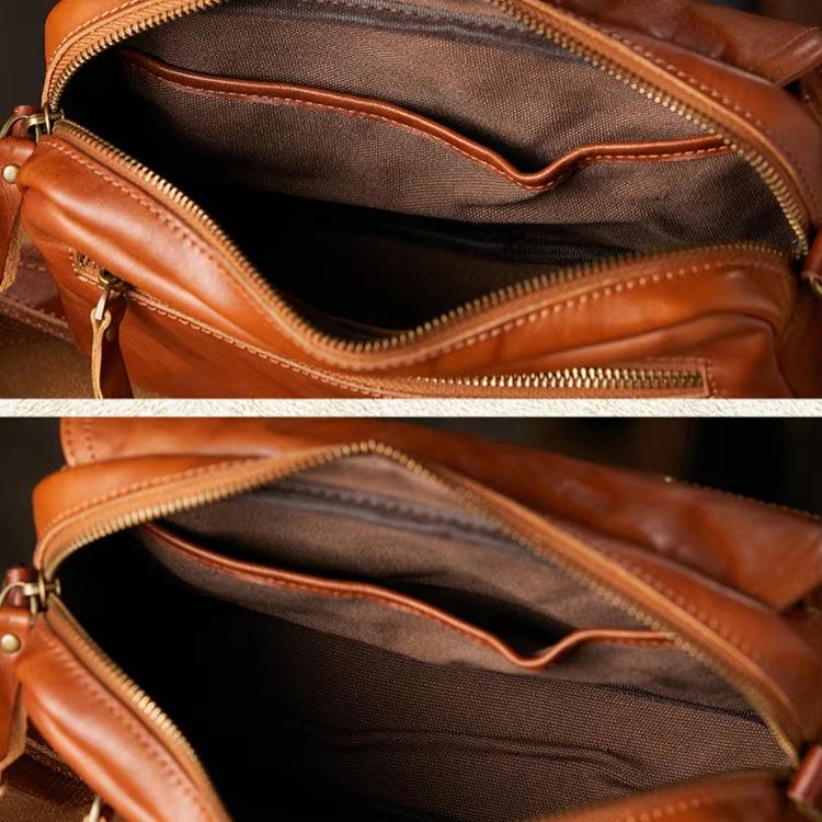 Elias | Men's Cowhide Leather Crossbody Travel Messenger Bag