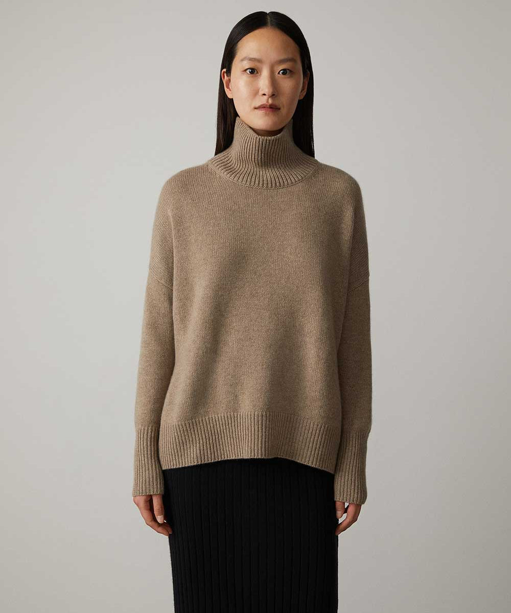 Sweater made of luxurious cashmere mix with turtlenecks-2