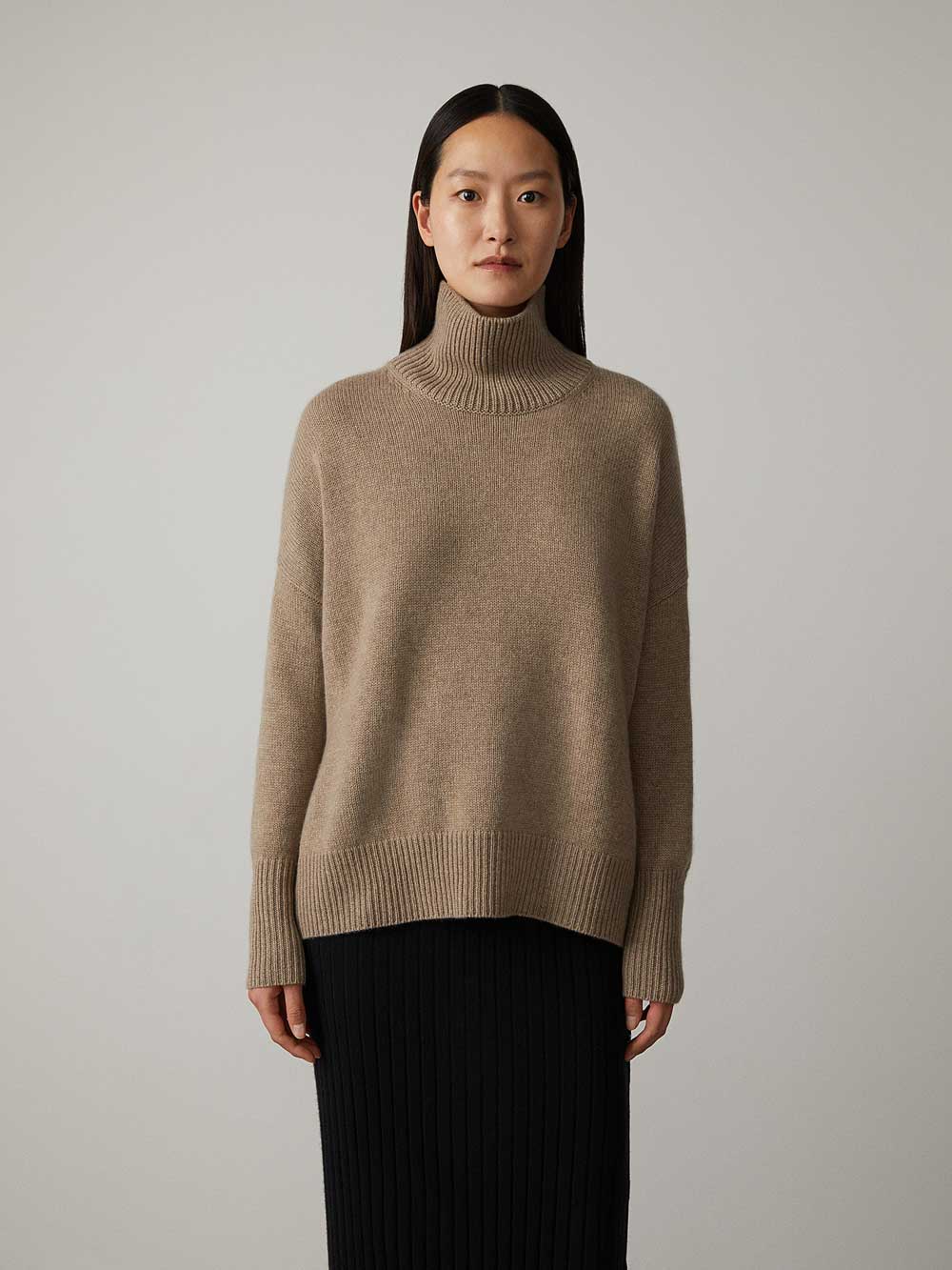 Sweater made of luxurious cashmere mix with turtlenecks-2