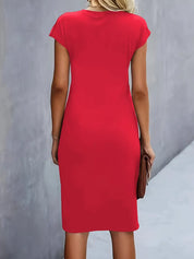 Grace | Midi Dress with Front Knot Design