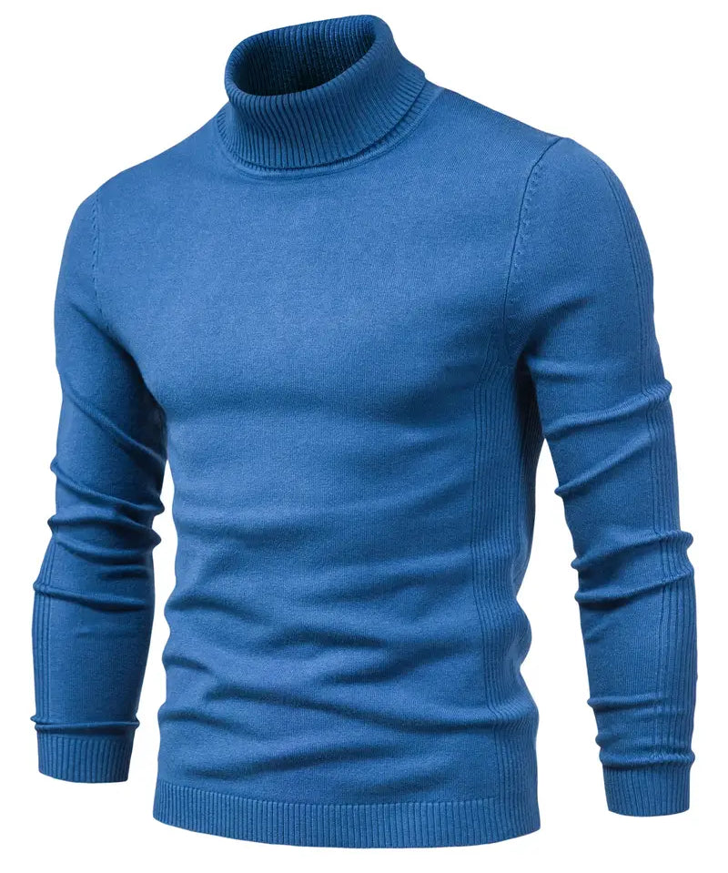 Men’s Turtleneck Sweater - Slim Fit - Soft Knit - Long Sleeve Smart Casual Wear-2