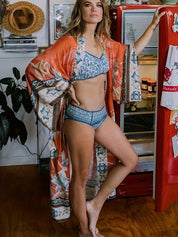 Elegant Floral Kimono - Aimee Collection