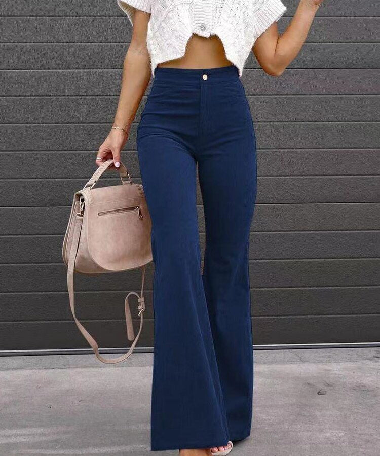 BRIANA | Trendy Flared Corduroy Pants