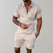 Peter | Stylish Zip Polo & Shorts Set