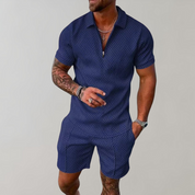 Peter | Stylish Zip Polo & Shorts Set