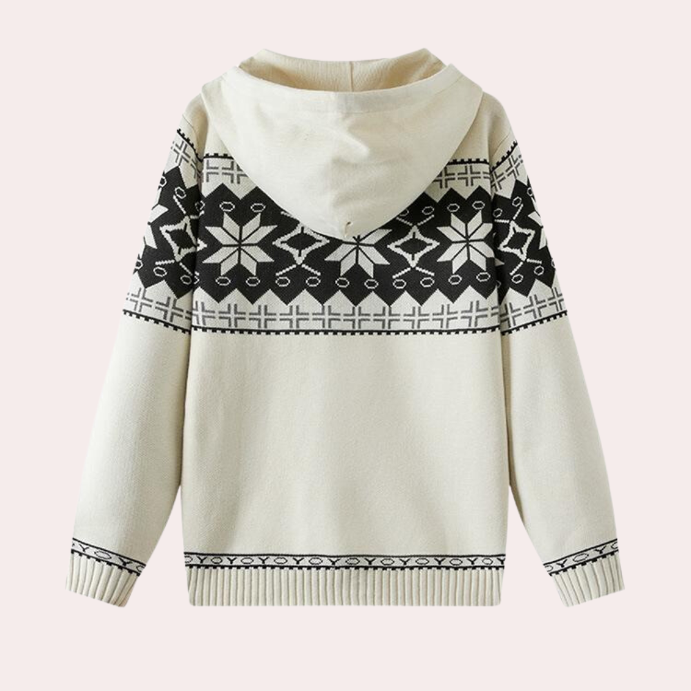 Men's comfortable sweater with hood-3