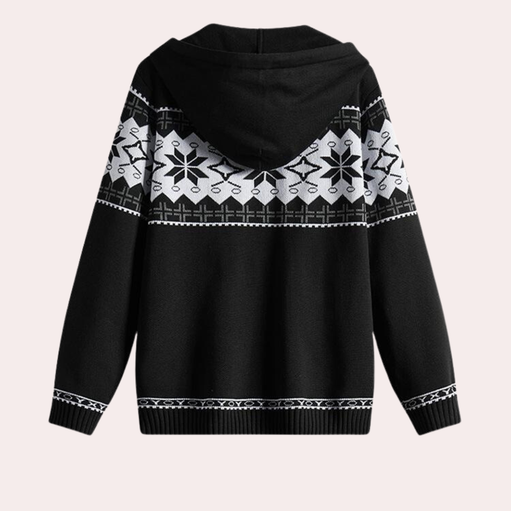 Men's comfortable sweater with hood-5