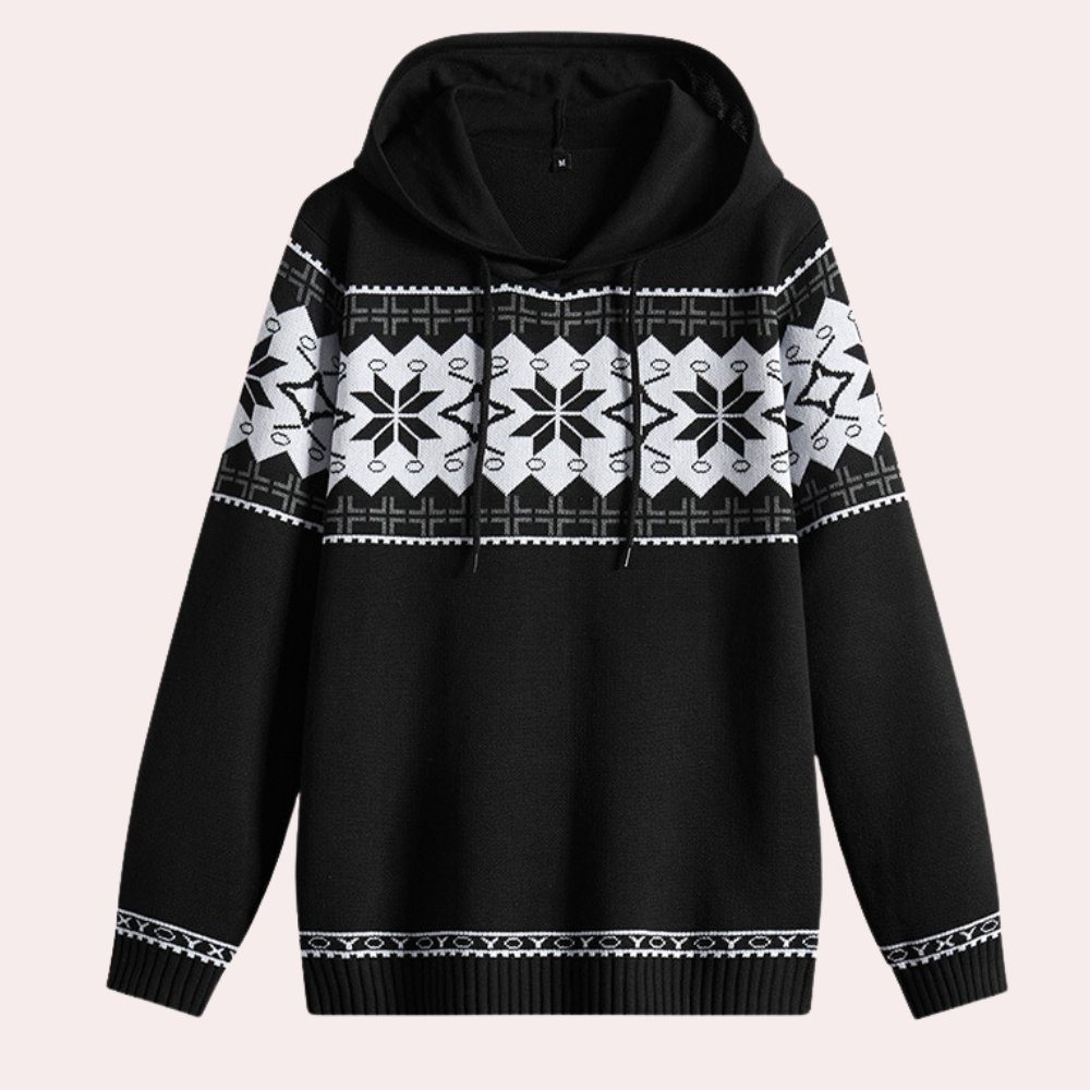 Men's comfortable sweater with hood-2