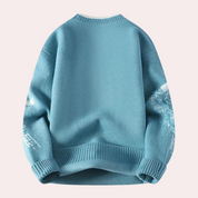 Men's casual distressed knitted sweater-5