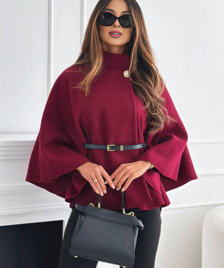 Lara | Belted High-Neck Coat