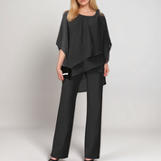 Chic and Sophisticated Black Silk Evening Ensemble
