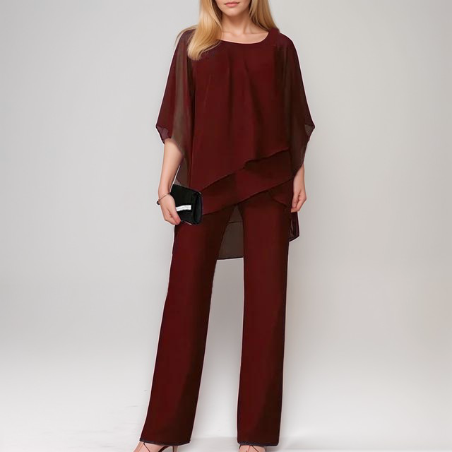 Chic and Sophisticated Black Silk Evening Ensemble