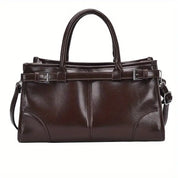 Clara | Large Retro Leather Shoulder Bag