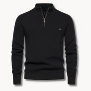 Men’s Sweater – Cotton Blend – Classic Fit – Half-Zip Collar – Ribbed Trim-3