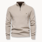 Men’s Sweater – Cotton Blend – Classic Fit – Half-Zip Collar – Ribbed Trim-2