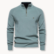 Men’s Sweater – Cotton Blend – Classic Fit – Half-Zip Collar – Ribbed Trim-5