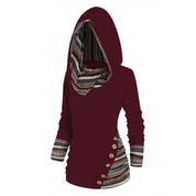 Relaxed hoodie with a tribal pattern-5