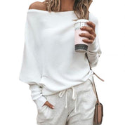 Sweater in seductive off-shoulder style for women-5