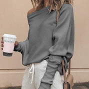 Sweater in seductive off-shoulder style for women-1