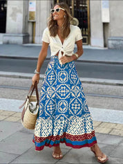 IZZY | Long Summer Skirt in Retro Boho Style