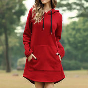 AMI | Long Warm Hoodie Dress