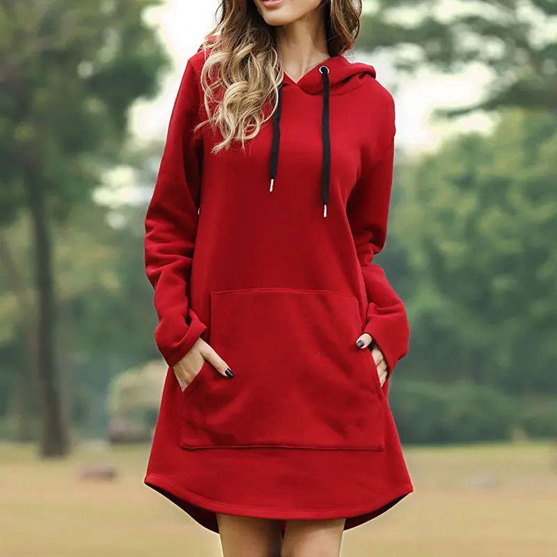 AMI | Long Warm Hoodie Dress