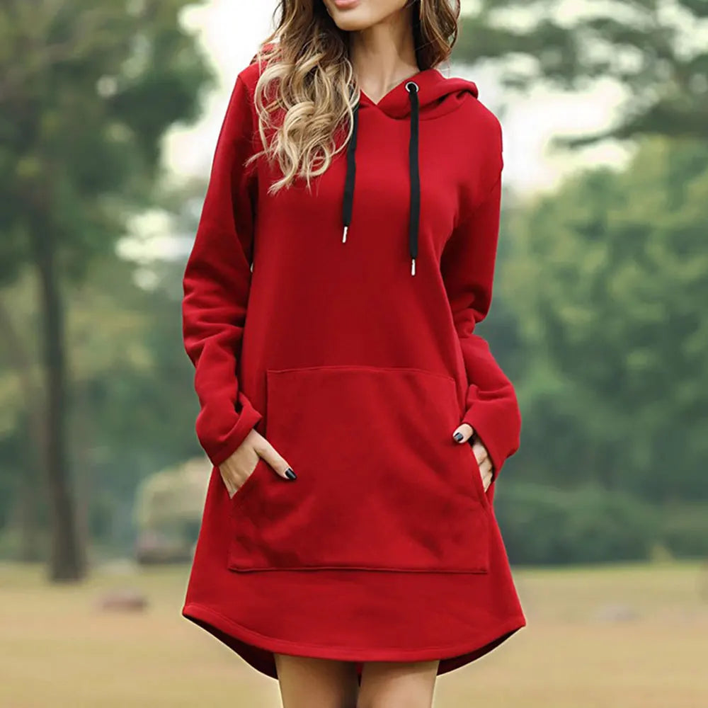AMI | Long Warm Hoodie Dress