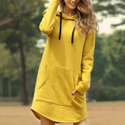 AMI | Long Warm Hoodie Dress