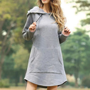 AMI | Long Warm Hoodie Dress